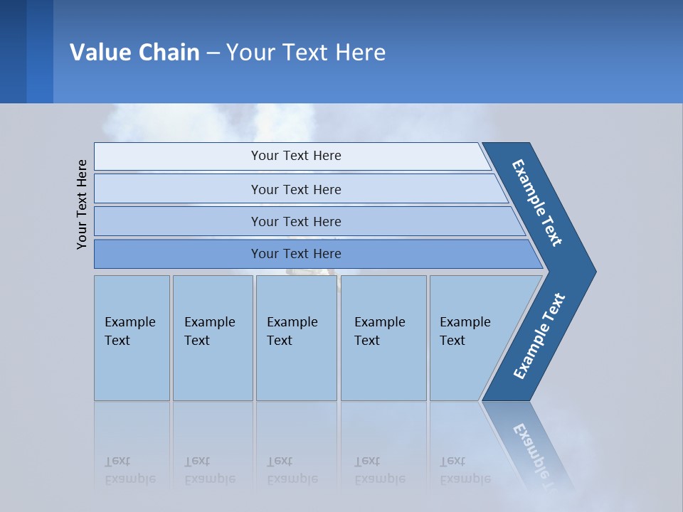 A Plane Flying In The Sky With Smoke Coming Out Of It PowerPoint Template
