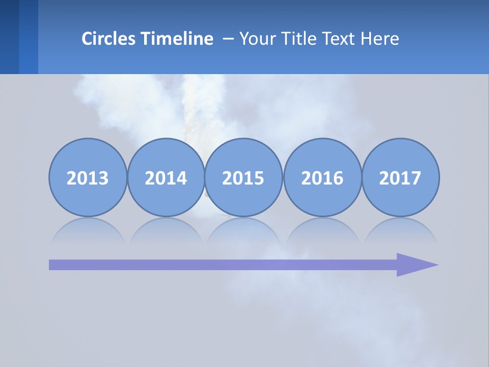 A Plane Flying In The Sky With Smoke Coming Out Of It PowerPoint Template