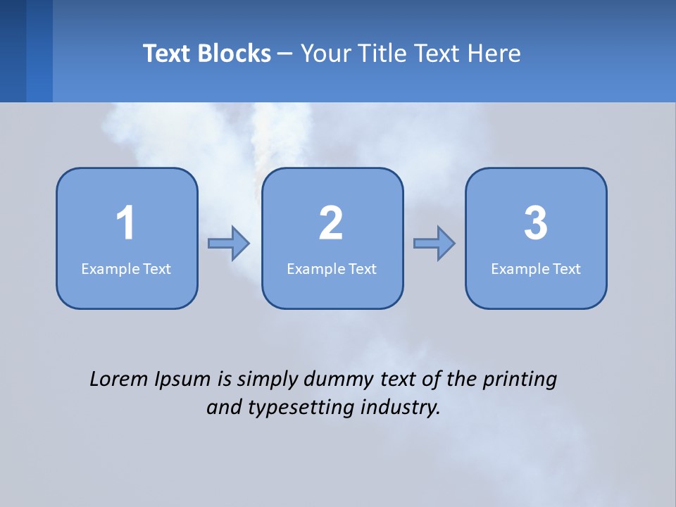 A Plane Flying In The Sky With Smoke Coming Out Of It PowerPoint Template