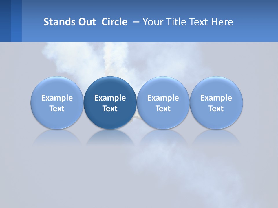 A Plane Flying In The Sky With Smoke Coming Out Of It PowerPoint Template