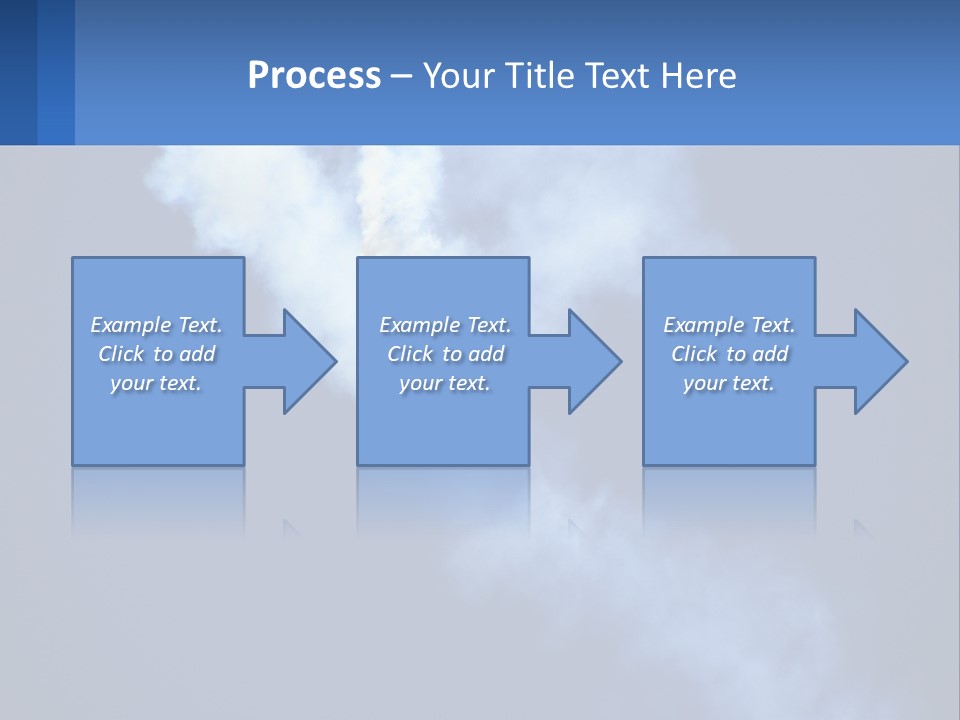 A Plane Flying In The Sky With Smoke Coming Out Of It PowerPoint Template