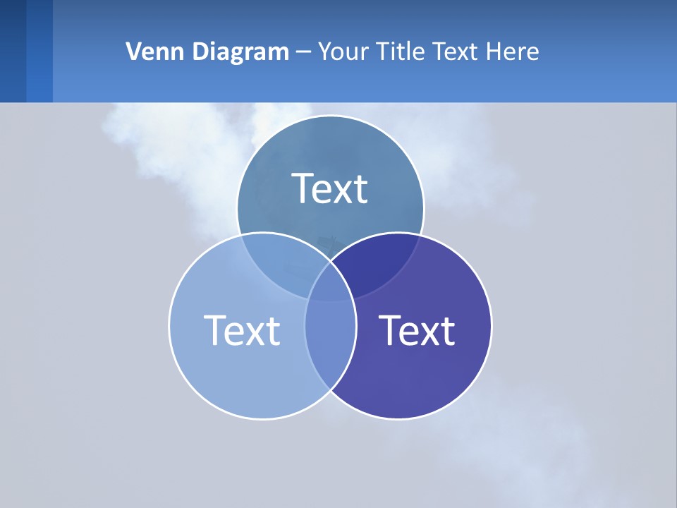 A Plane Flying In The Sky With Smoke Coming Out Of It PowerPoint Template