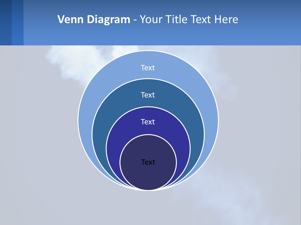 A Plane Flying In The Sky With Smoke Coming Out Of It PowerPoint Template