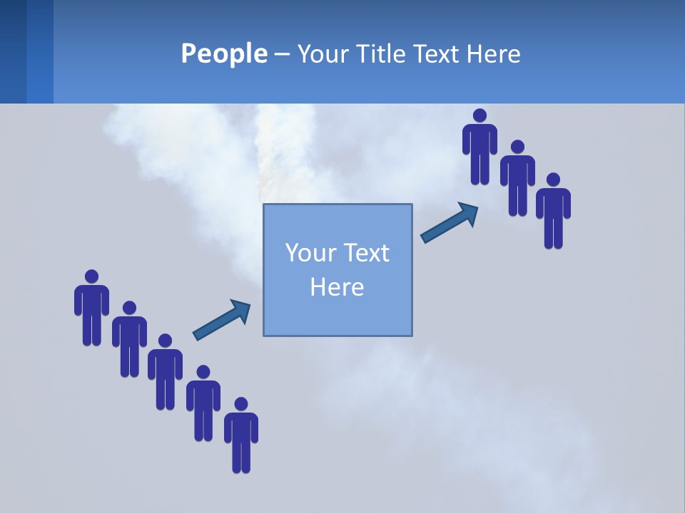 A Plane Flying In The Sky With Smoke Coming Out Of It PowerPoint Template