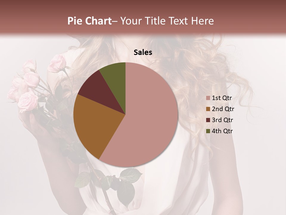 A Beautiful Woman Holding A Rose In Her Hand PowerPoint Template