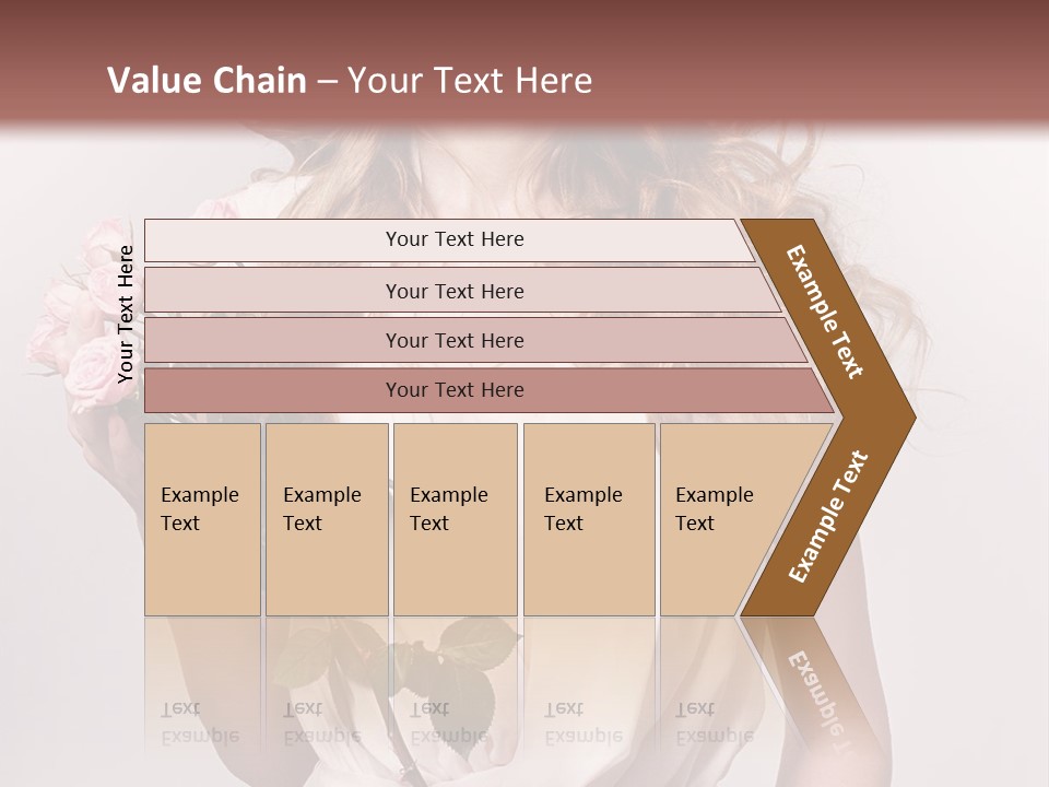 A Beautiful Woman Holding A Rose In Her Hand PowerPoint Template