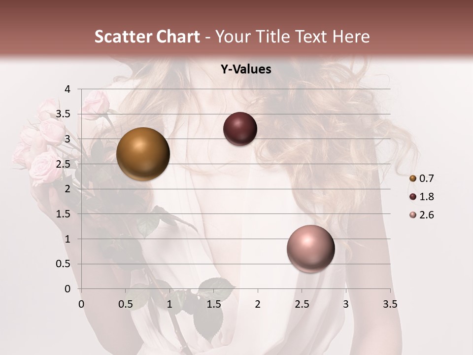 A Beautiful Woman Holding A Rose In Her Hand PowerPoint Template