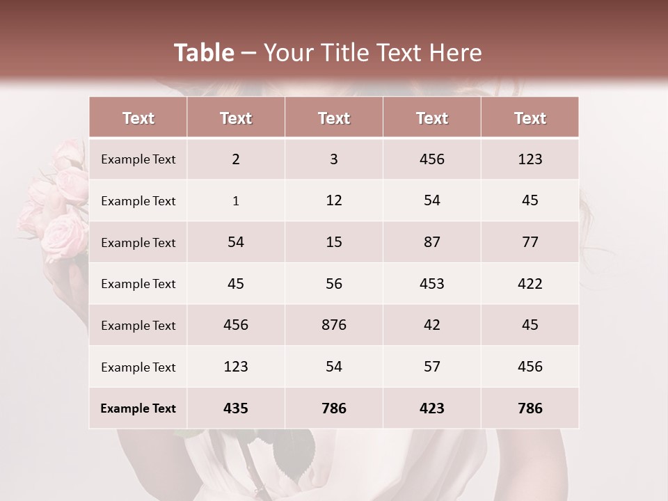 A Beautiful Woman Holding A Rose In Her Hand PowerPoint Template