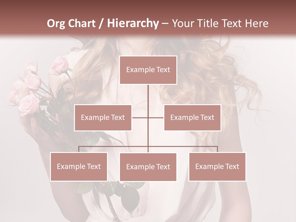 A Beautiful Woman Holding A Rose In Her Hand PowerPoint Template