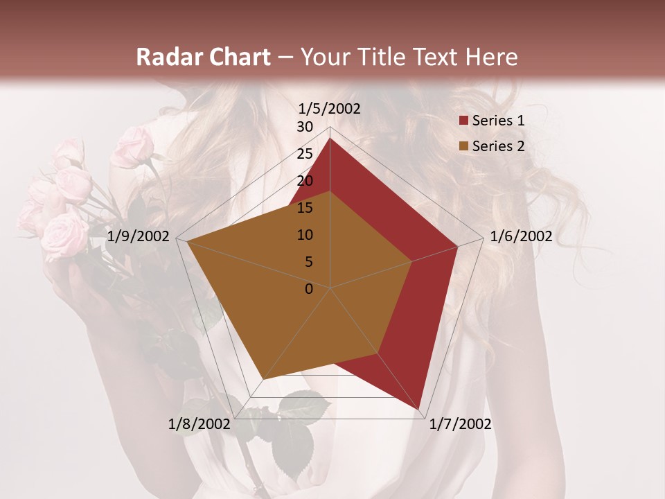 A Beautiful Woman Holding A Rose In Her Hand PowerPoint Template