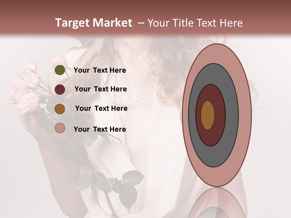 A Beautiful Woman Holding A Rose In Her Hand PowerPoint Template