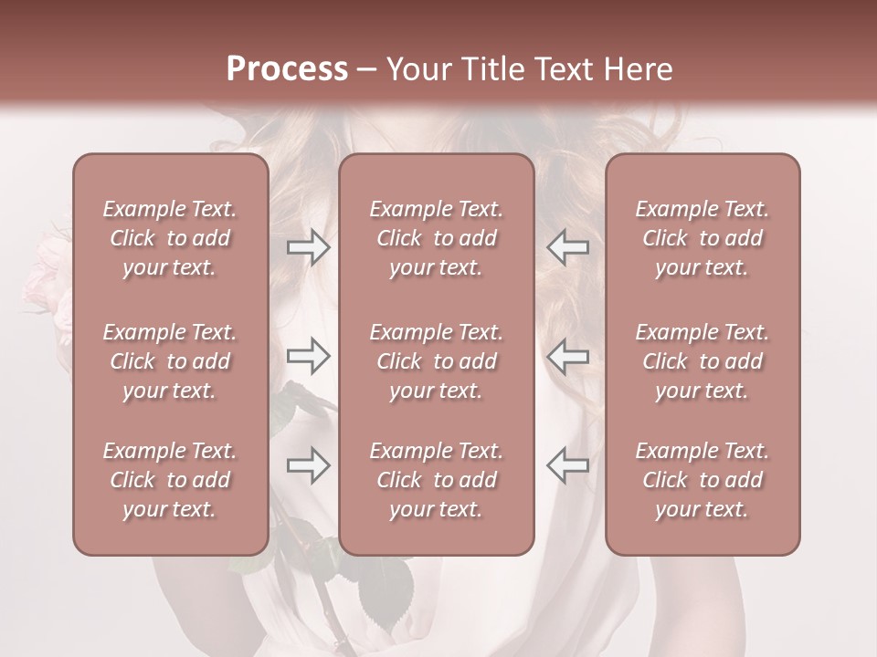 A Beautiful Woman Holding A Rose In Her Hand PowerPoint Template