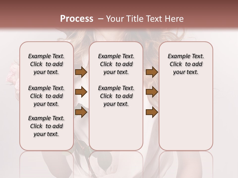 A Beautiful Woman Holding A Rose In Her Hand PowerPoint Template