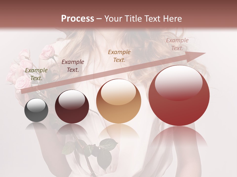 A Beautiful Woman Holding A Rose In Her Hand PowerPoint Template