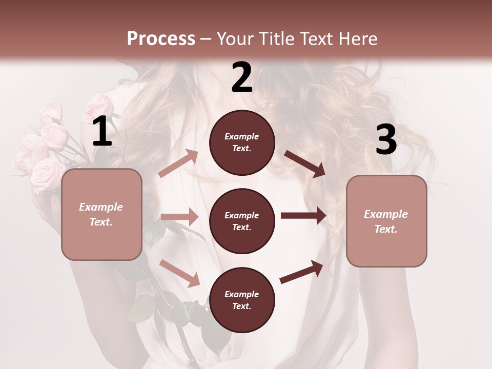 A Beautiful Woman Holding A Rose In Her Hand PowerPoint Template