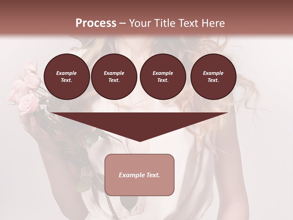 A Beautiful Woman Holding A Rose In Her Hand PowerPoint Template