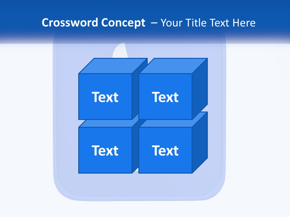 A Thumbs Up Sign On A Blue Button PowerPoint Template
