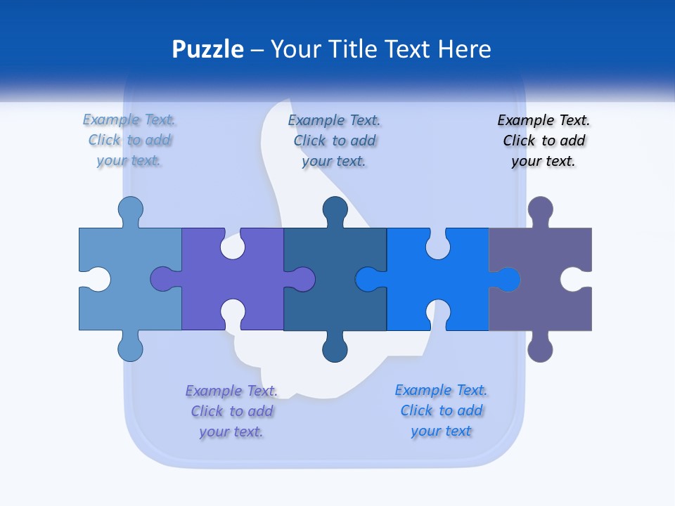 A Thumbs Up Sign On A Blue Button PowerPoint Template