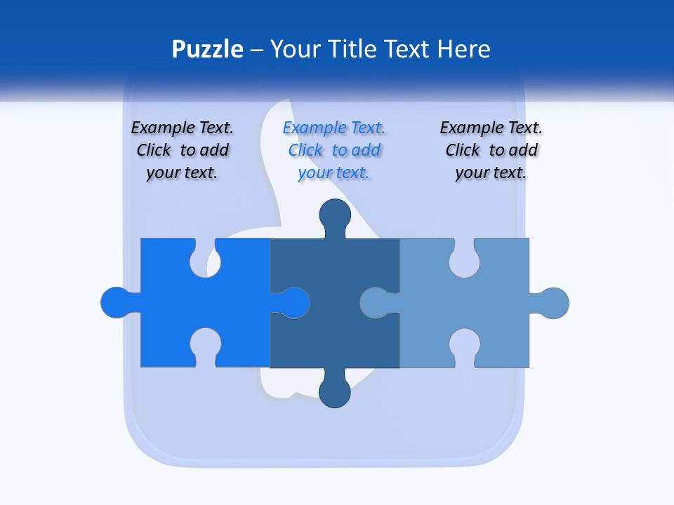 A Thumbs Up Sign On A Blue Button PowerPoint Template