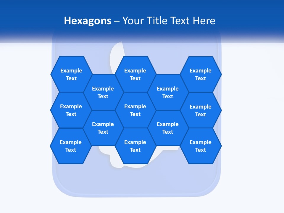 A Thumbs Up Sign On A Blue Button PowerPoint Template