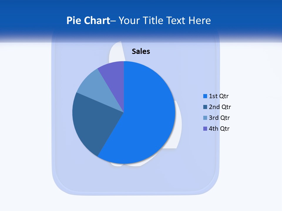 A Thumbs Up Sign On A Blue Button PowerPoint Template