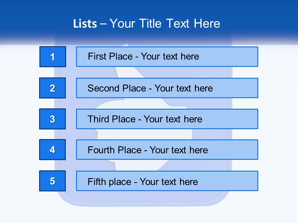 A Thumbs Up Sign On A Blue Button PowerPoint Template