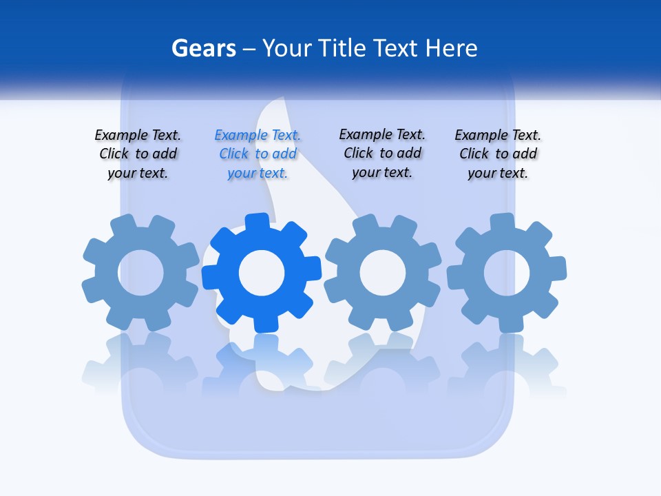 A Thumbs Up Sign On A Blue Button PowerPoint Template