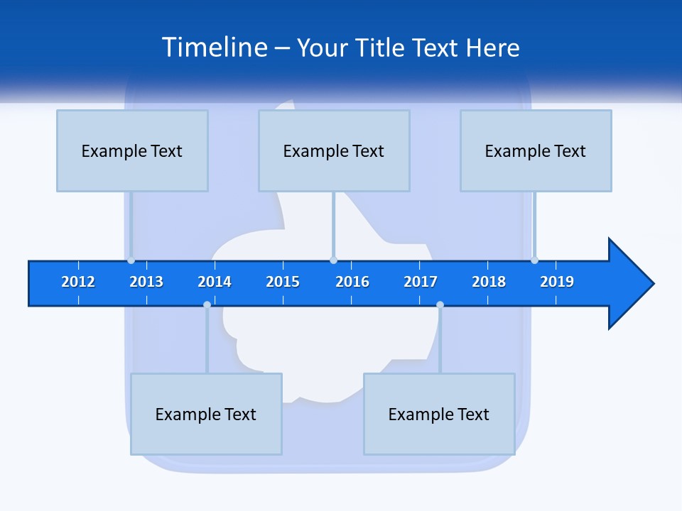 A Thumbs Up Sign On A Blue Button PowerPoint Template