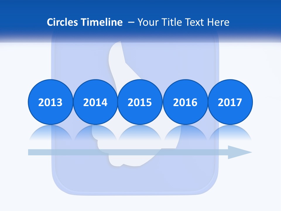 A Thumbs Up Sign On A Blue Button PowerPoint Template