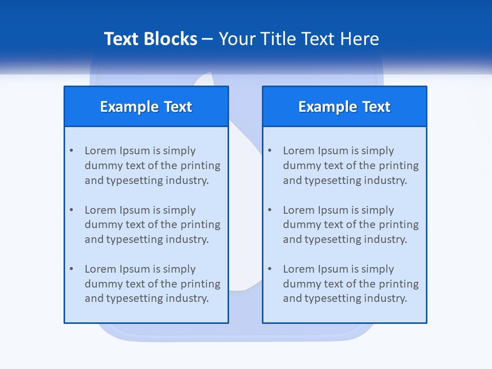 A Thumbs Up Sign On A Blue Button PowerPoint Template