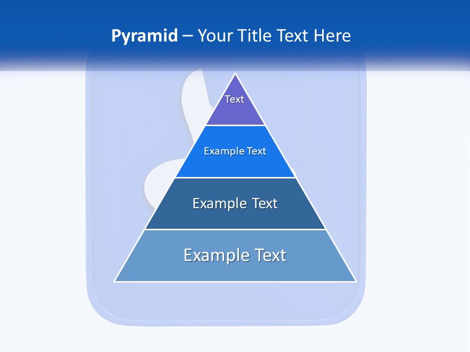 A Thumbs Up Sign On A Blue Button PowerPoint Template