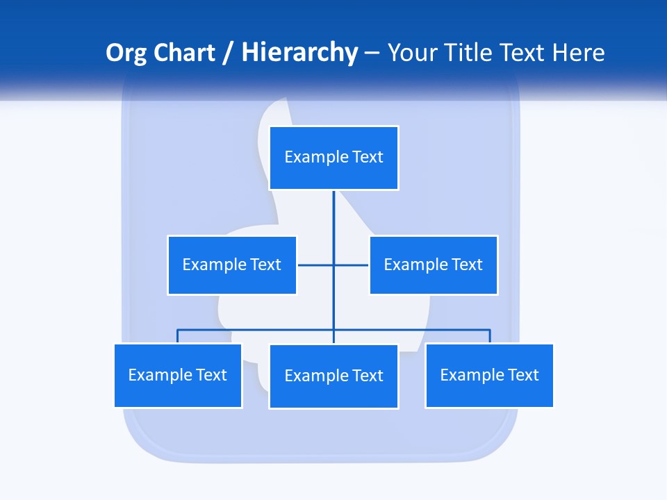 A Thumbs Up Sign On A Blue Button PowerPoint Template