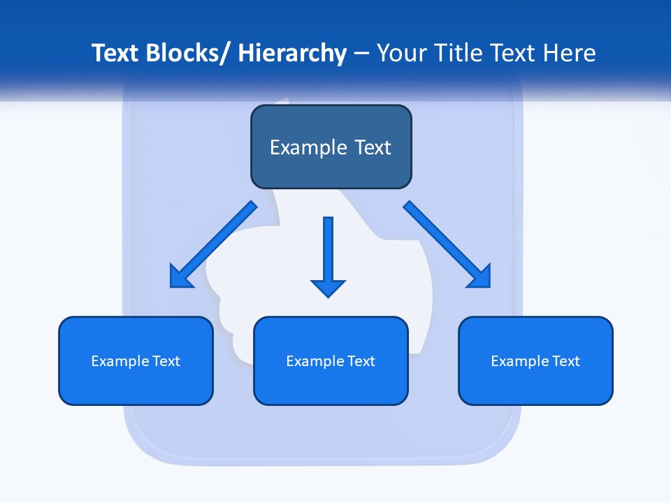 A Thumbs Up Sign On A Blue Button PowerPoint Template