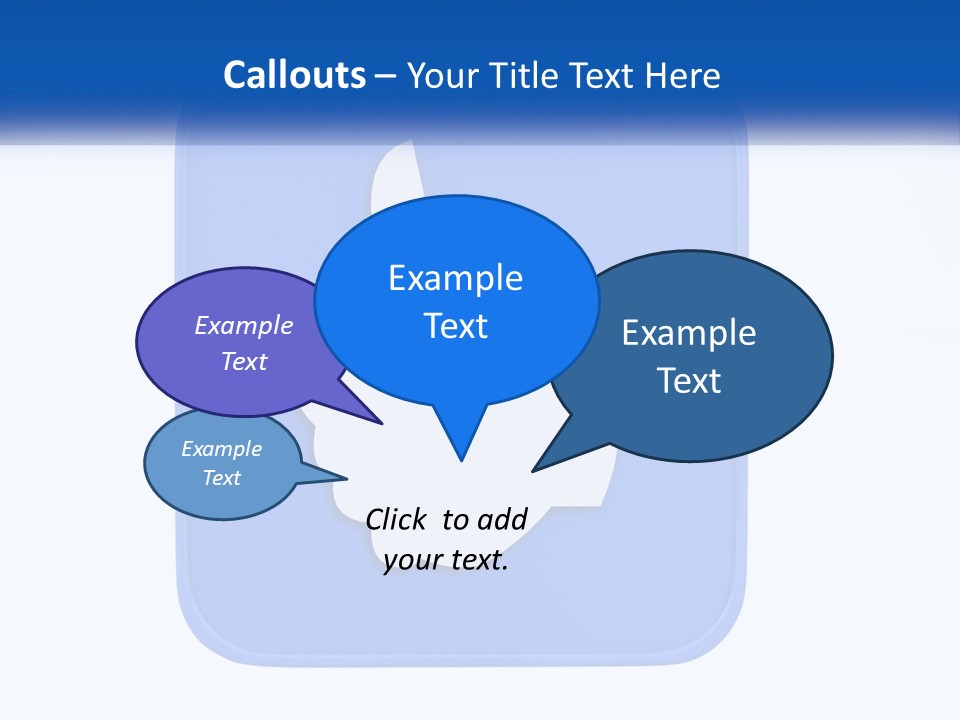 A Thumbs Up Sign On A Blue Button PowerPoint Template