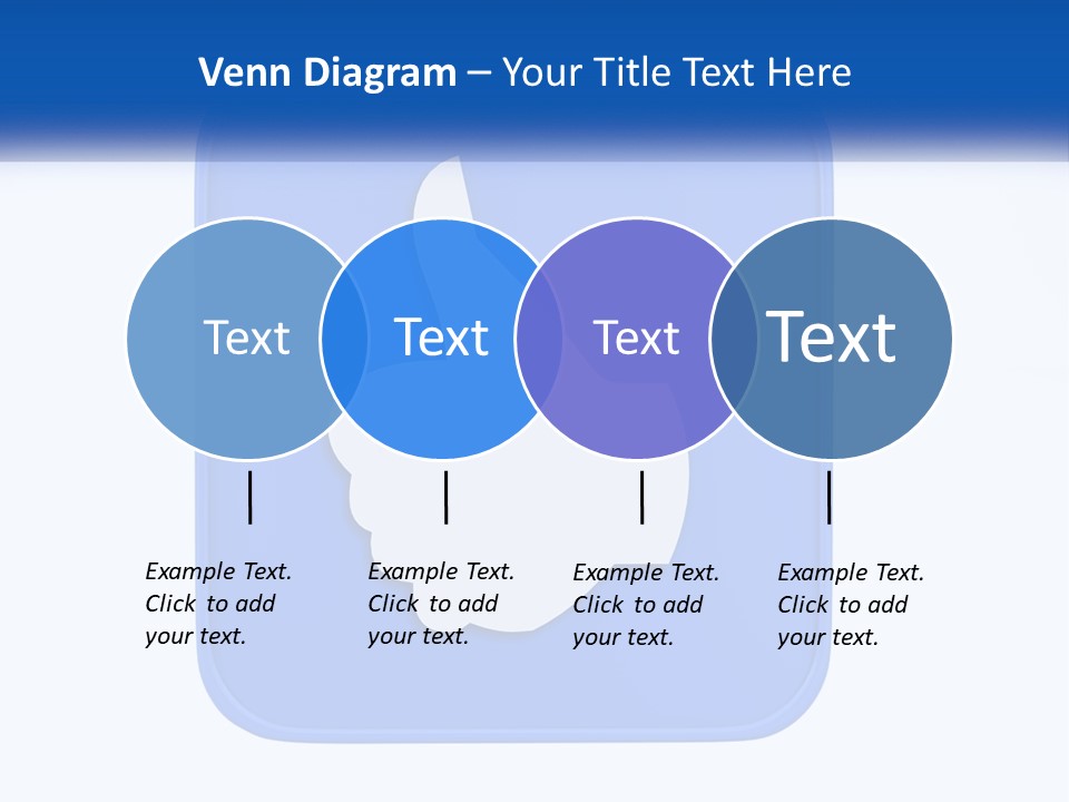 A Thumbs Up Sign On A Blue Button PowerPoint Template