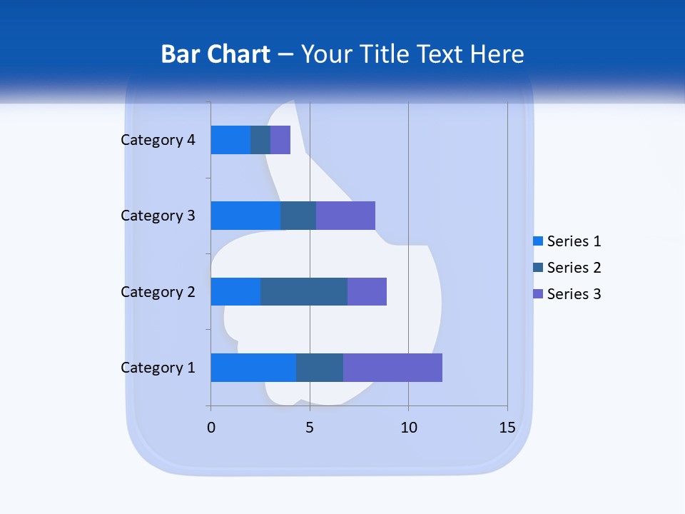 A Thumbs Up Sign On A Blue Button PowerPoint Template