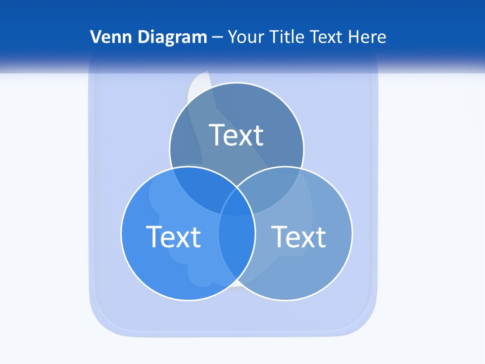 A Thumbs Up Sign On A Blue Button PowerPoint Template