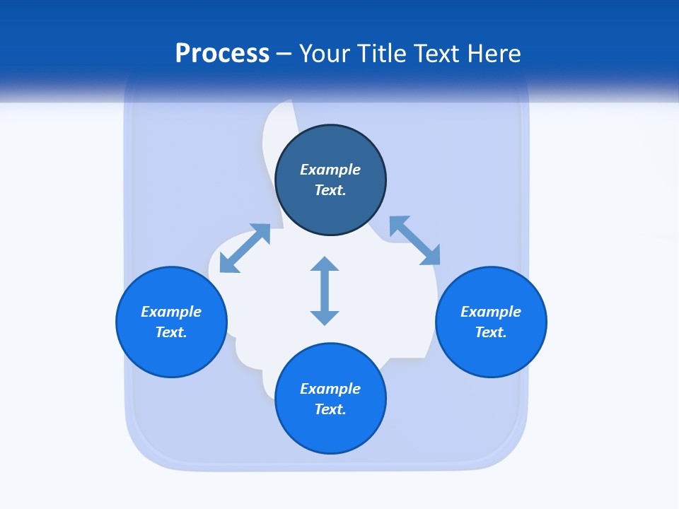 A Thumbs Up Sign On A Blue Button PowerPoint Template