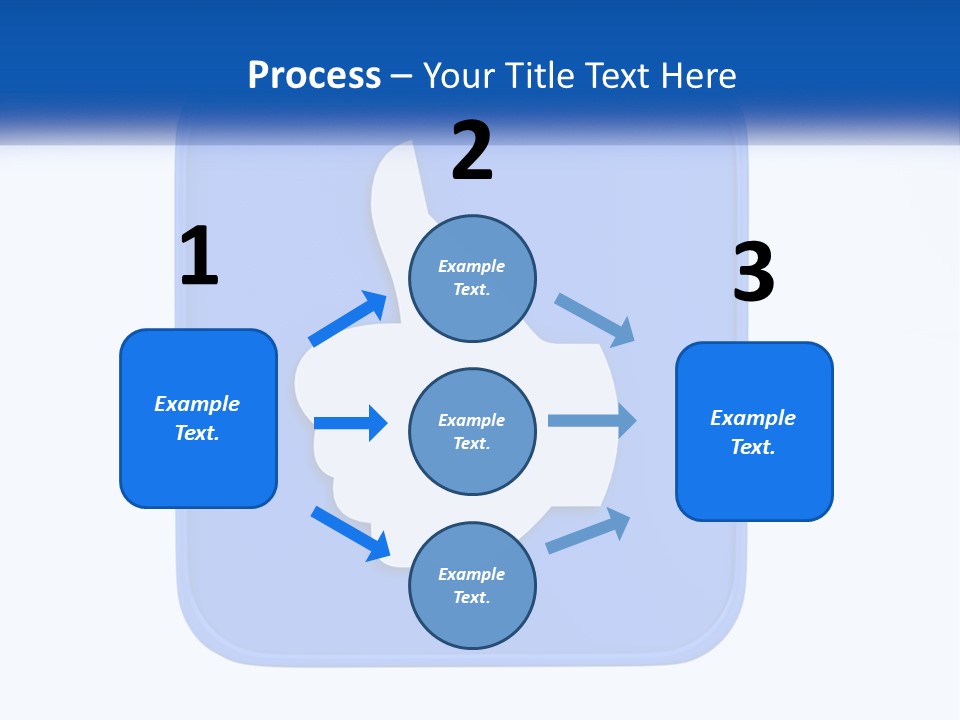 A Thumbs Up Sign On A Blue Button PowerPoint Template