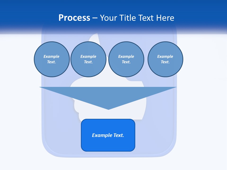 A Thumbs Up Sign On A Blue Button PowerPoint Template