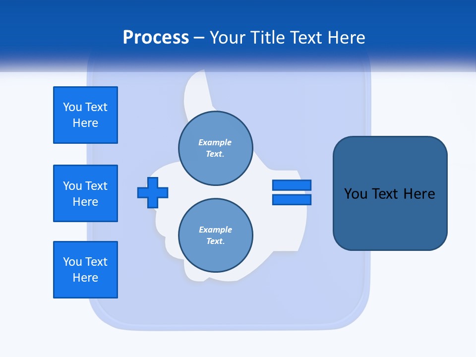 A Thumbs Up Sign On A Blue Button PowerPoint Template