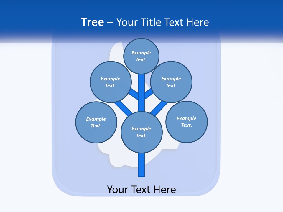 A Thumbs Up Sign On A Blue Button PowerPoint Template