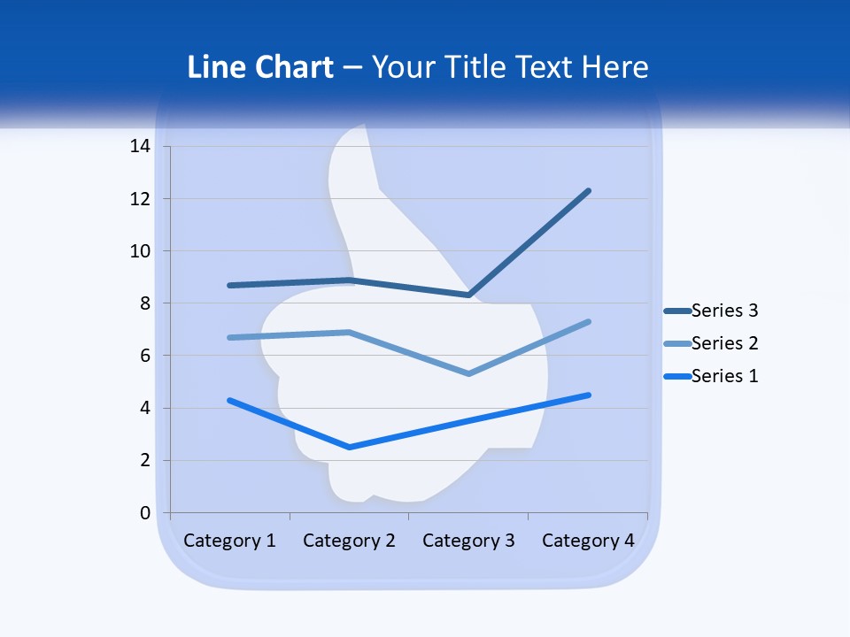 A Thumbs Up Sign On A Blue Button PowerPoint Template