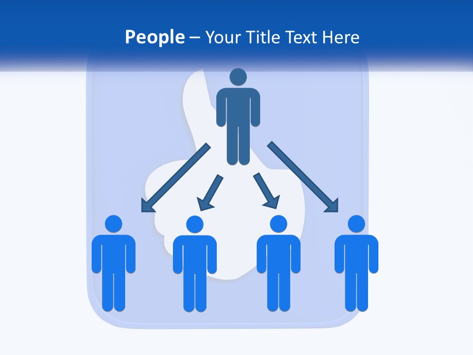 A Thumbs Up Sign On A Blue Button PowerPoint Template