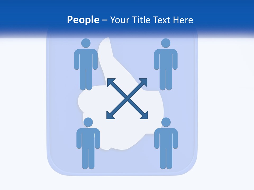 A Thumbs Up Sign On A Blue Button PowerPoint Template