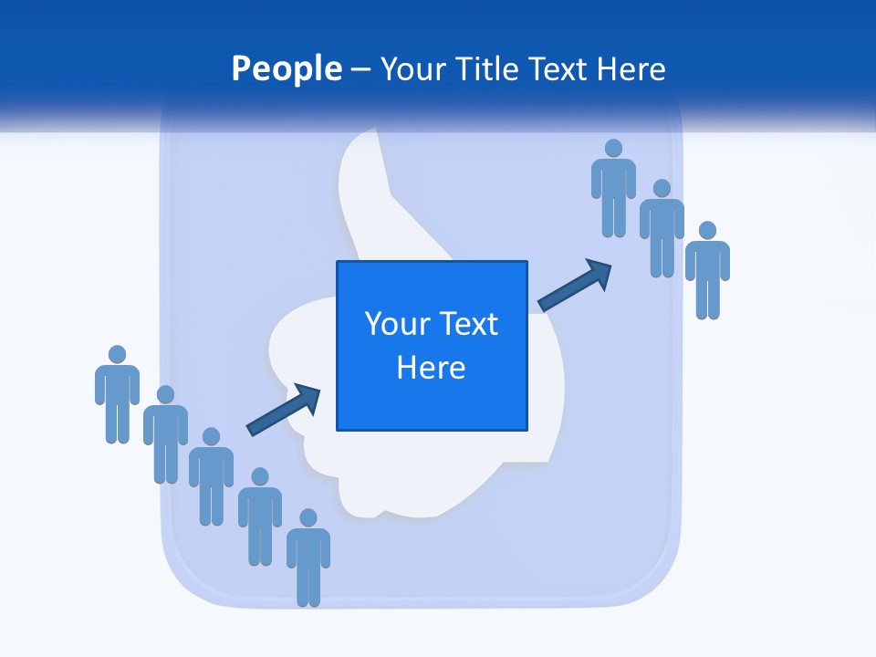 A Thumbs Up Sign On A Blue Button PowerPoint Template