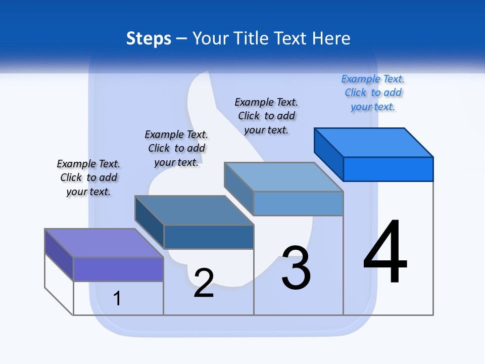 A Thumbs Up Sign On A Blue Button PowerPoint Template