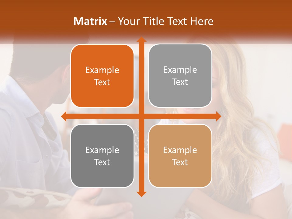A Man And A Woman Sitting In Front Of A Television PowerPoint Template