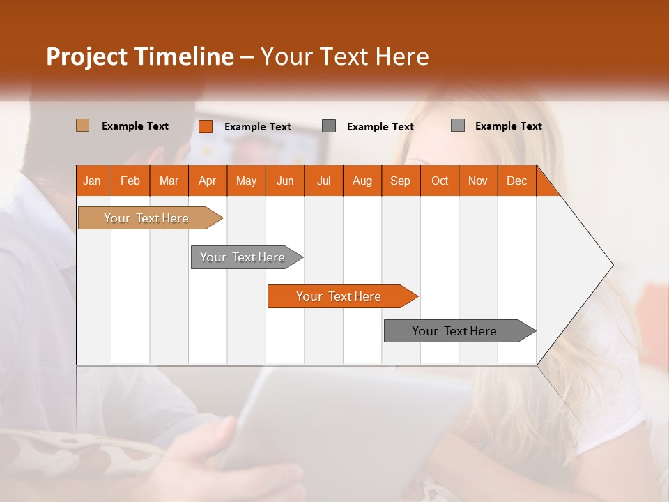 A Man And A Woman Sitting In Front Of A Television PowerPoint Template