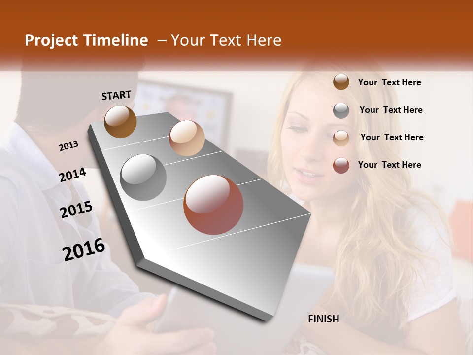 A Man And A Woman Sitting In Front Of A Television PowerPoint Template